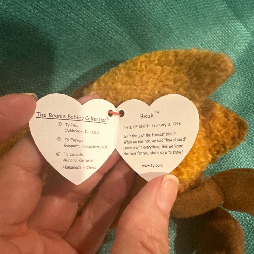 Beak Beanie Baby!! Rare w/errors - Picture 4 of 9